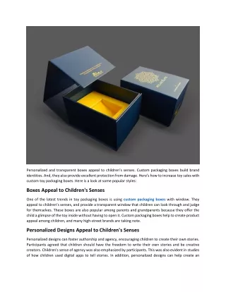 personalized and transparent boxes appeal