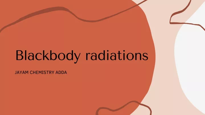 blackbody radiations