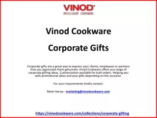 Corporate Gifts - Vinod Cookware