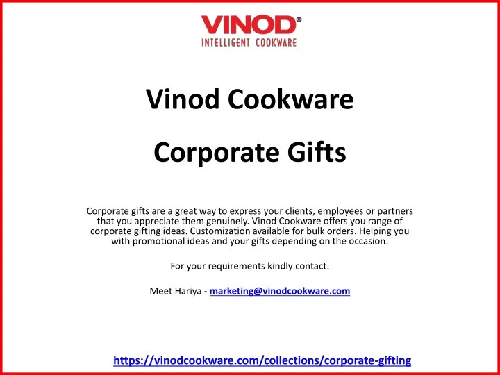 vinod cookware