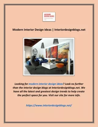 Modern Interior Design Ideas | Interiordesignblogs.net