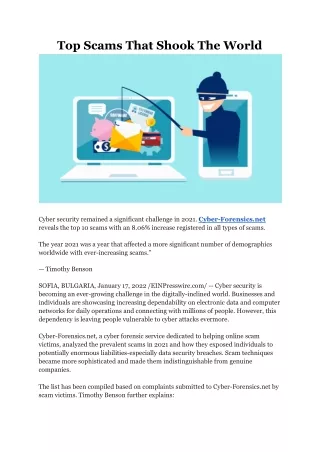 Top Scams That Shook The World