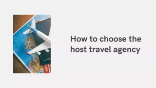 Host travel agency