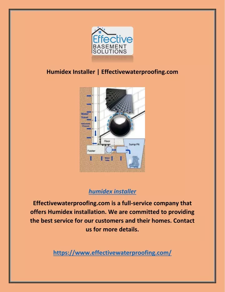 humidex installer effectivewaterproofing com