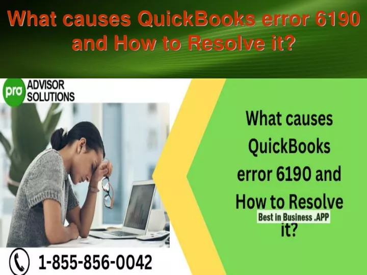 what causes quickbooks error 6190 and how to resolve it