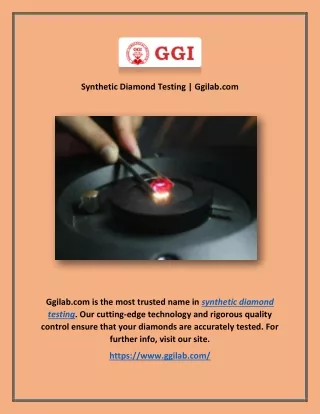 Synthetic Diamond Testing | Ggilab.com