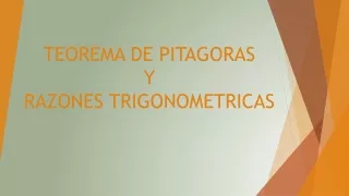 teorema de pitagoras y razones trigonometricas