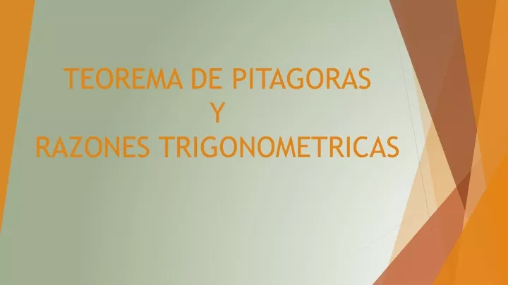 teorema de pitagoras y razones trigonometricas
