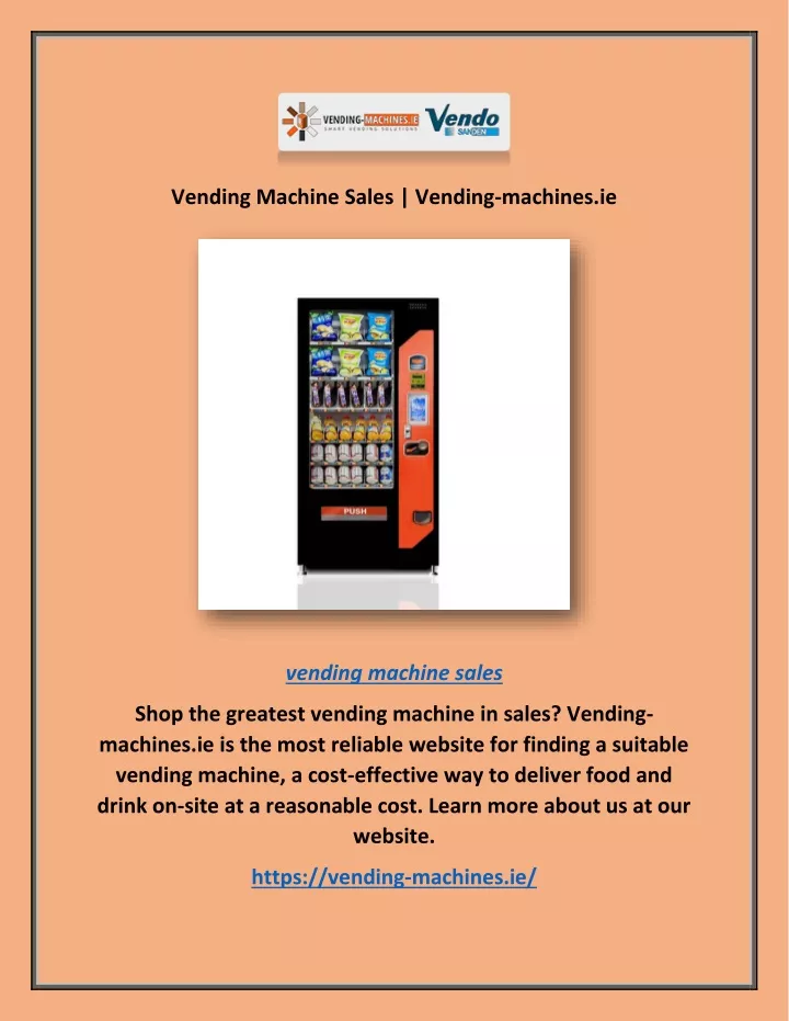 vending machine sales vending machines ie