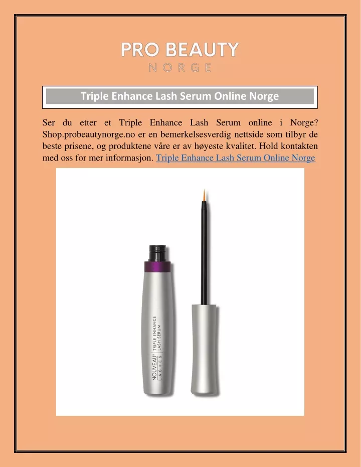 triple enhance lash serum online norge