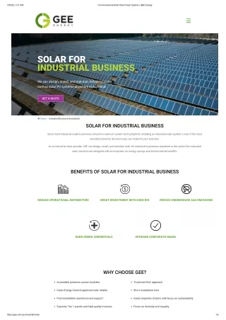 Commercial-Industrial Solar Power System _ GEE Energy
