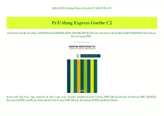 [READ] PrÃƒÂ¼fung Express Goethe C2 [K.I.N.D.L.E]