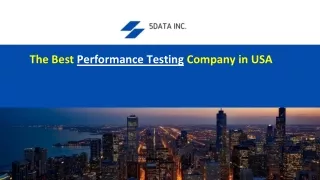 the best performance testing company in usa
