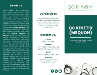 QC Kinetix (Mequon) - Brochure