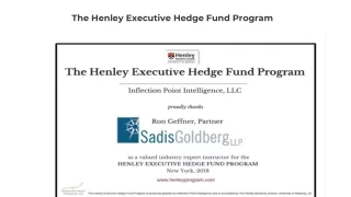 The Henley Executive Hedge Fund Program