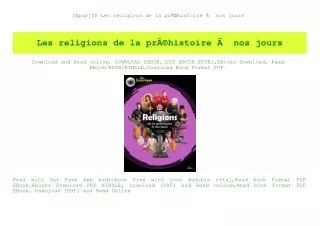 [Epub]$$ Les religions de la prÃƒÂ©histoire ÃƒÂ  nos jours (READ PDF EBOOK)