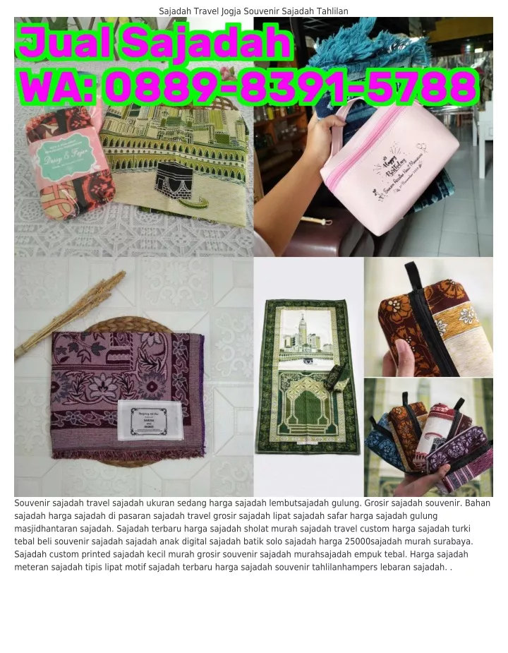 sajadah travel jogja souvenir sajadah tahlilan