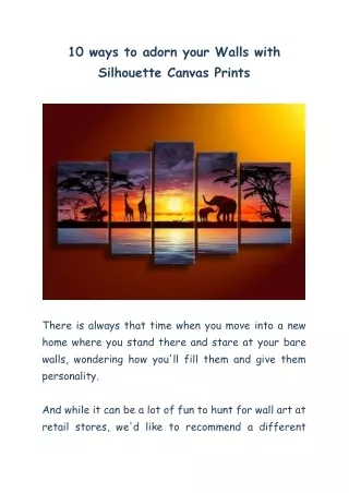 10 ways to adorn your walls with silhouette