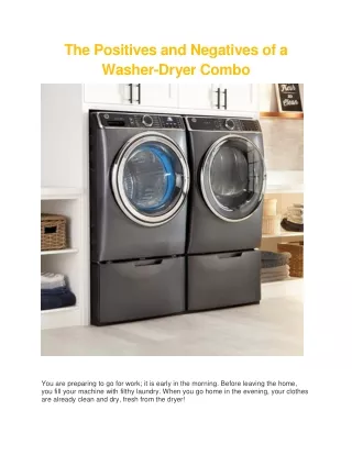 The Positives and Negatives of a Washer-Dryer Combo