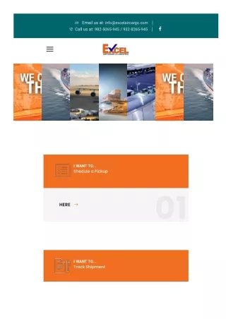 email us at info@excelaircargo com call