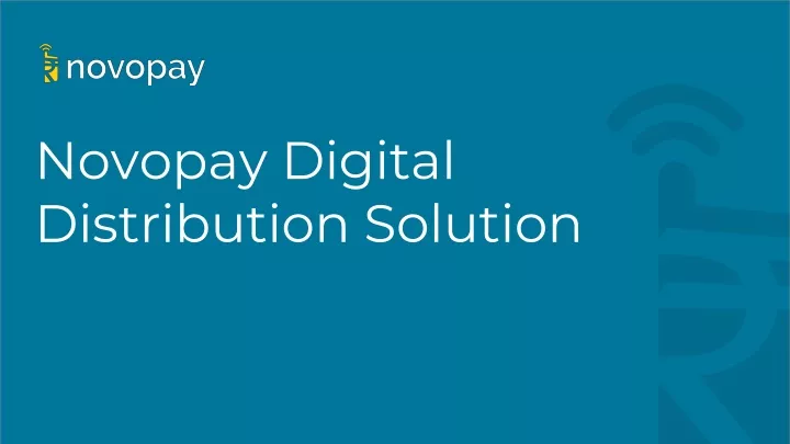 novopay digital distribution solution