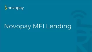 Novopay MFI Lending