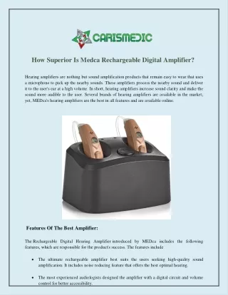 How Superior Is Medca Rechargeable Digital Amplifier