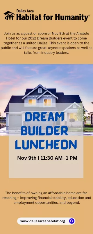 Dallas Habitat- Dream Builder LUNCHEON