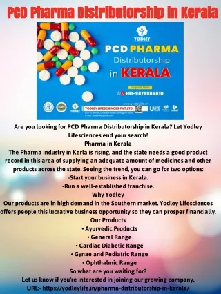 PCD Pharma Distributorship in Kerala