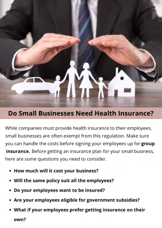 Do Small Businesses Need Health Insurance