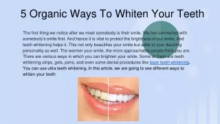 5 Organic Ways To Whiten Your Teeth