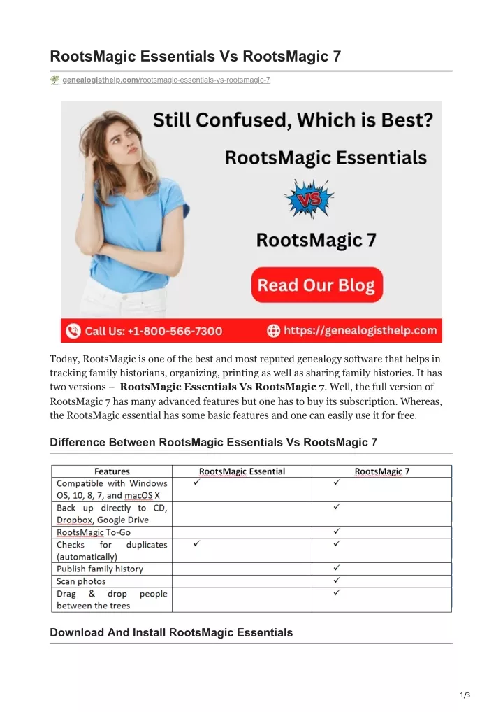 rootsmagic essentials vs rootsmagic 7