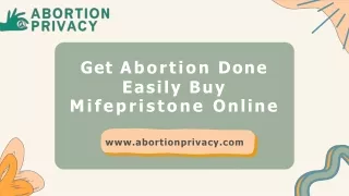 Get Abortion Done Easily Buy Mifepristone Online