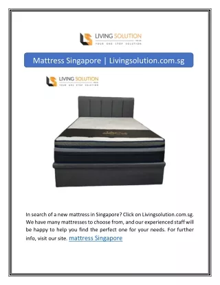 mattress singapore livingsolution com sg