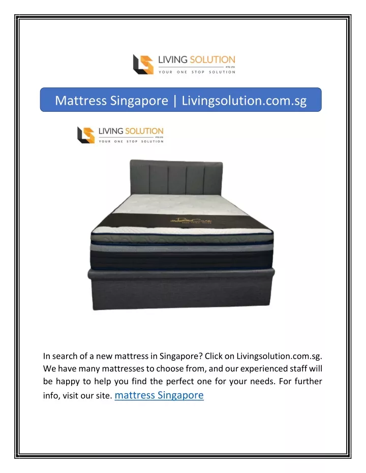 mattress singapore livingsolution com sg