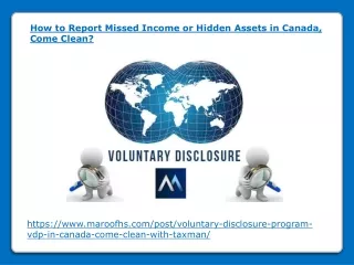 How to Report Missed Income or Hidden Assets in Canada