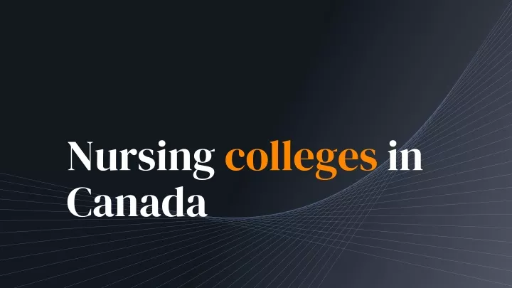 nursing colleges in canada