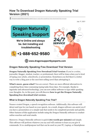 Dragon Naturally Speaking Free Download Trial Version
