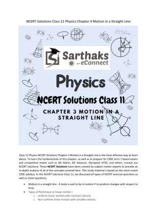 ncert solutions class 11 physics chapter 3 motion