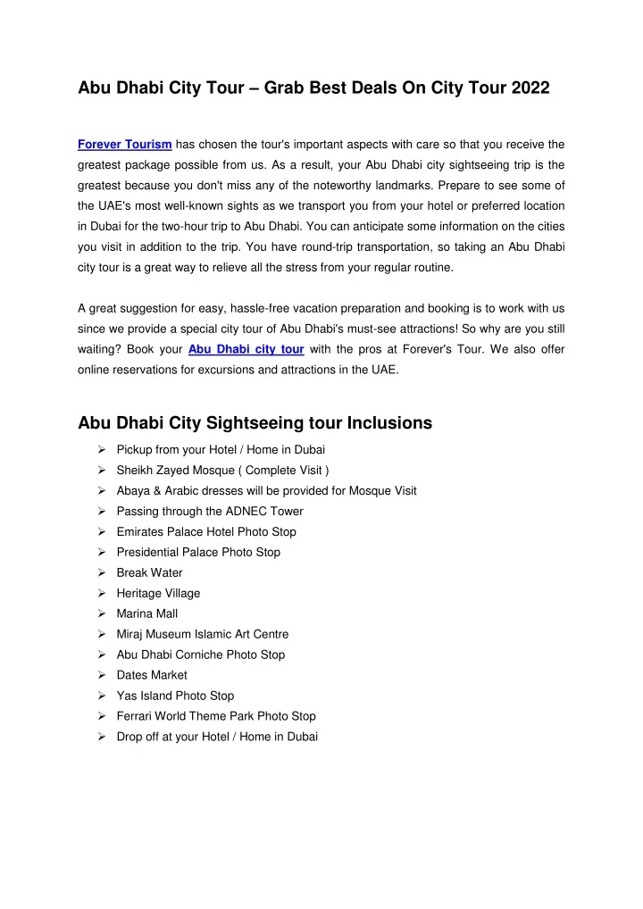 abu dhabi city tour grab best deals on city tour