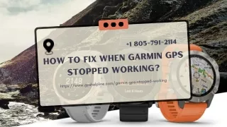 Garmin GPS Stopped Working Instant Tips 1-8057912114 Garmin Helpline