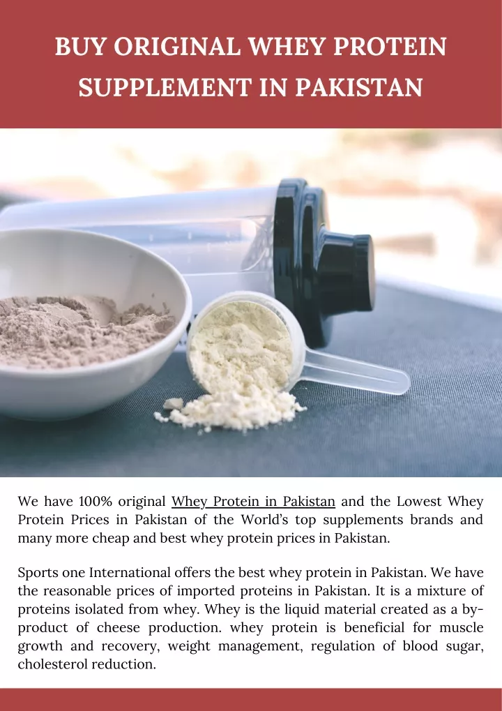 buy original whey protein supplement in pakistan