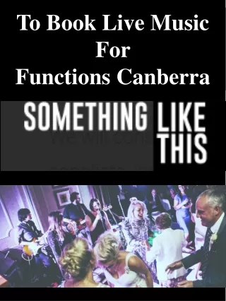 To Book Live Music For Functions Canberra