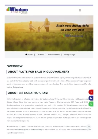 Plots in Guduvanchery Railway Station _ Plots _ land for sale in Guduvanchery