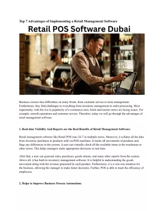 top 7 advantages of implementing a retail