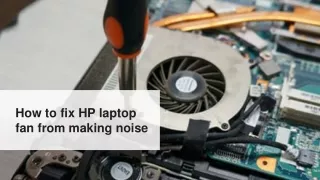 How to fix HP laptop fan from making noise