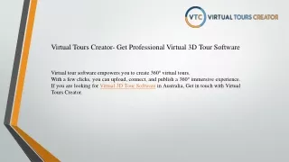 Virtual Tours Creator- Get Professional Virtual 3D Tour Software