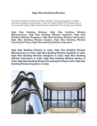 high rise building window