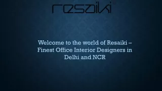 Office Interior Designers in Kolkata - Resaiki