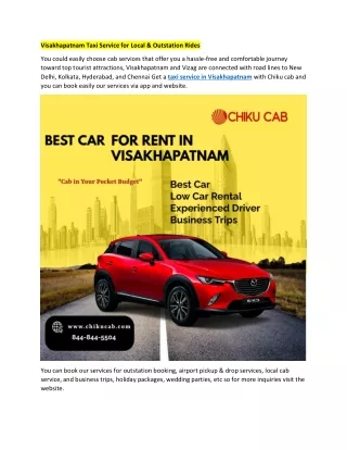visakhapatnam taxi service for local outstation